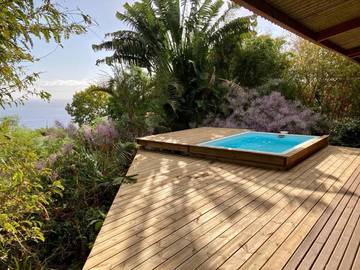 Maison de vacances pour 7 personnes, avec piscine ainsi que vue et jardin, animaux acceptés sur l' Île de la Réunion