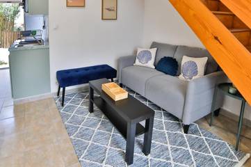 Gîte pour 4 personnes, avec jardin ainsi que piscine et vue dans Plage Kerminihy