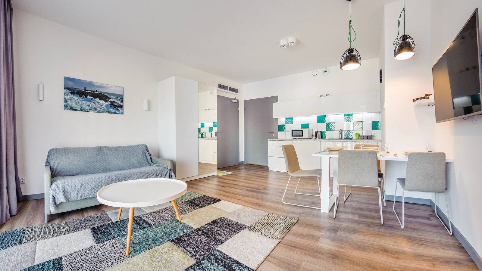 Cały apartament wypoczynkowy, Apartament wakacyjny dla 4 osób z balkon in Ustronie Morskie, Baltic Sea Pomerania