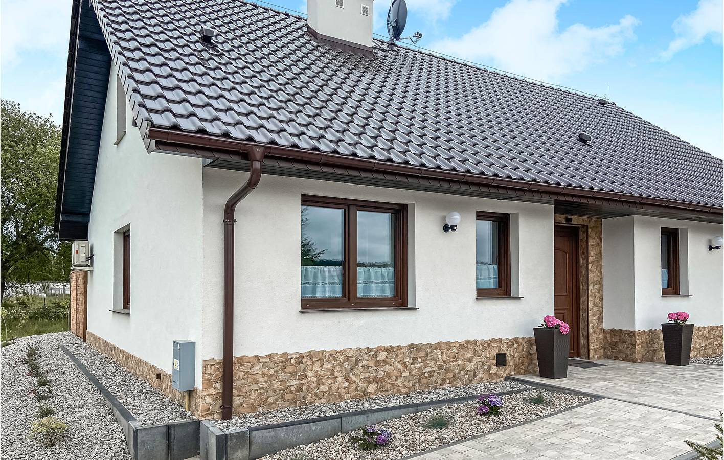 Ferienhaus für 7 Personen mit Pool in Wisełka, Stettiner Haff