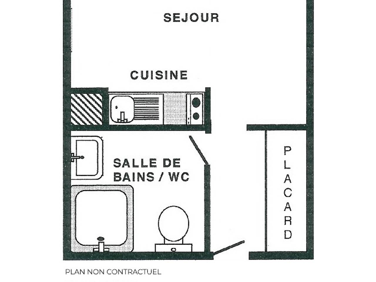 Estudio entero, Estudio acogedor para 2 personas con cocina equipada, cerca de las pistas en Les Menuires. in Les Menuires, Saint-Martin-de-Belleville