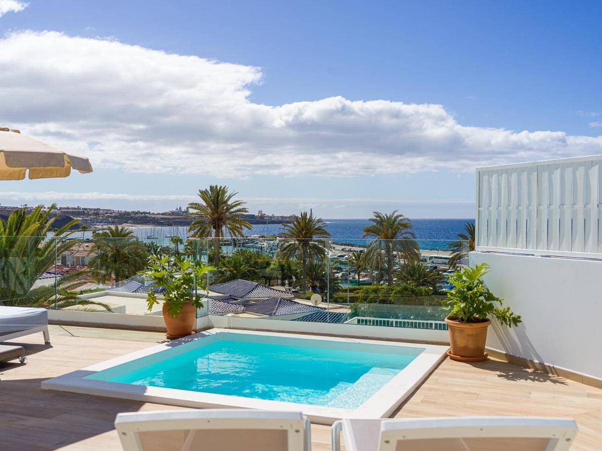 Pasitoblanco Porto Mare 7 Seaview Villa private heated pool in Maspalomas, San Bartolomé de Tirajana
