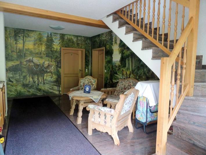 Ferienwohnung für 6 Personen, mit Terrasse und Garten sowie Sauna und Ausblick