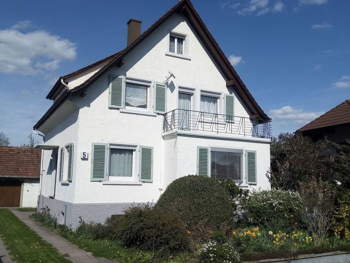Ferienhaus für 6 Personen, mit Balkon und Terrasse sowie Garten am Bodensee