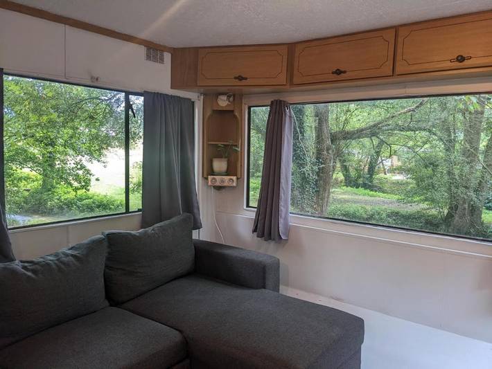 Camping pour 5 personnes, avec Terrasse ainsi que Jardin et Vue