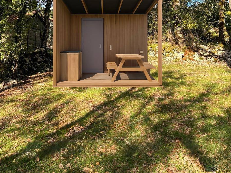 Camping Domaine La Faurie - Zelt 2 personen - Nomadenzelt Insolite - 1 Zimmer - mit Küche und eigenem Sanitärbereich in Séniergues, Regionaler Naturpark Causses du Quercy