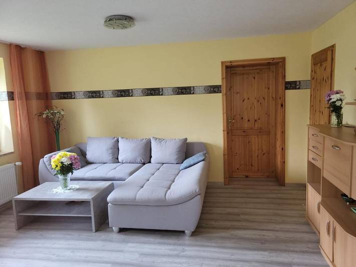 Ferienwohnung für 4 Personen, mit Terrasse und Garten sowie Ausblick in Jürgenstorf