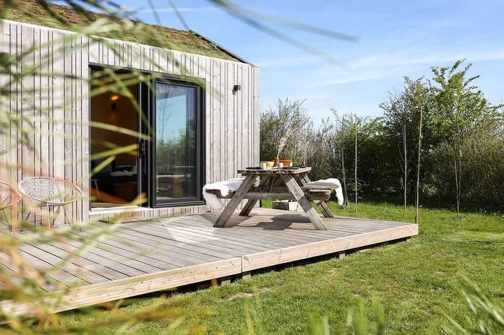 Blockhütte für 2 Personen, mit Pool und Garten