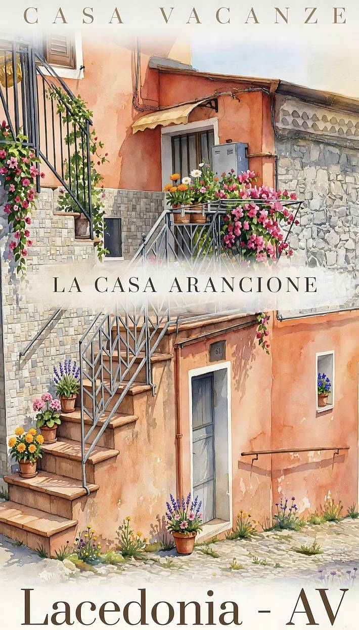 Monolocale intero, Casa Vacanze 'La Casa Arancione' con Balcone in Lacedonia, Provincia d'Avellino