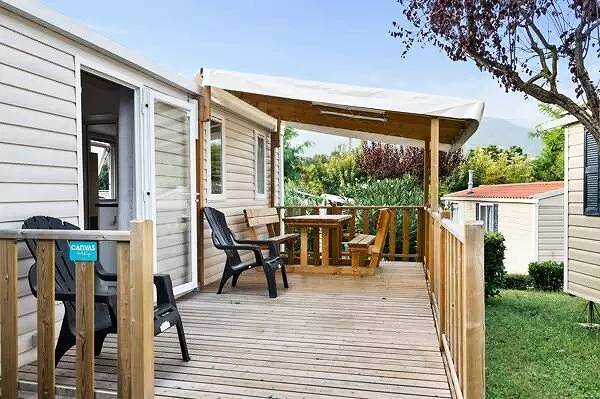 Mobil-home | Comfort | 2 Ch. | 4 pers. | Terrasse surélevée non couverte | A/C in Ouistreham, Région de Caen