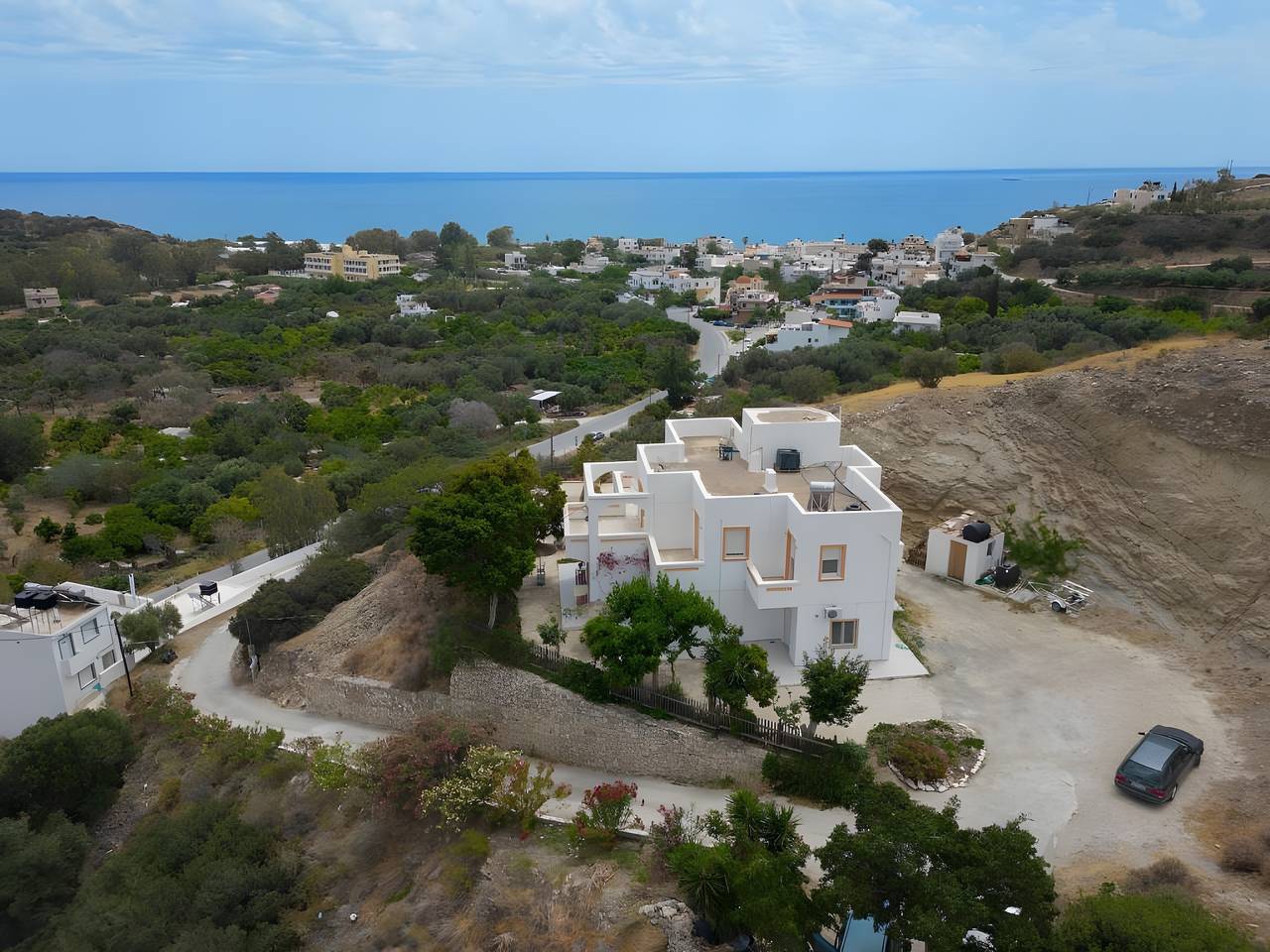 Apartamento entero, Apartamento vacacional "One-Bedroom Kallithea" con vistas al mar, 2 terrazas compartidas y Wi-Fi in Myrtos, Lasithi