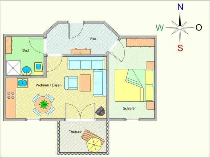 Ferienwohnung für 3 Personen, mit Terrasse in Kühlungsborn - 4