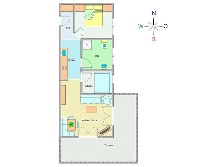 Ferienwohnung für 5 Personen, mit Terrasse in Kühlungsborn - 4