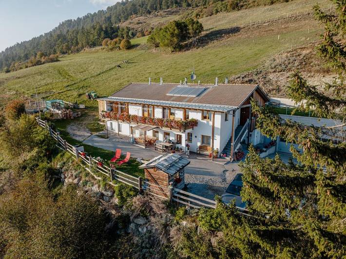 Gîte pour 4 personnes, avec Terrasse ainsi que Jardin et Vue à Laas (Italie)