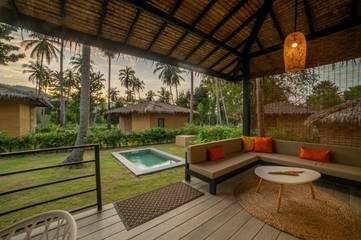 Maison d’hôte pour 2 personnes, avec jardin ainsi que piscine et vue dans Koh Phangan