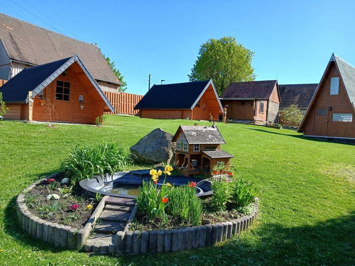 Ferienwohnung für 3 Personen, mit Terrasse und Garten sowie Sauna und Ausblick