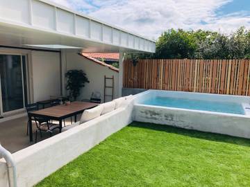 Gîte pour 7 personnes, avec balcon et jardin dans Plage des Bourdaines