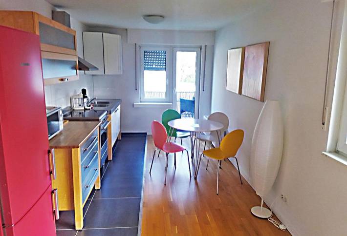 Ferienwohnung für 6 Personen, mit Balkon und Terrasse sowie Ausblick