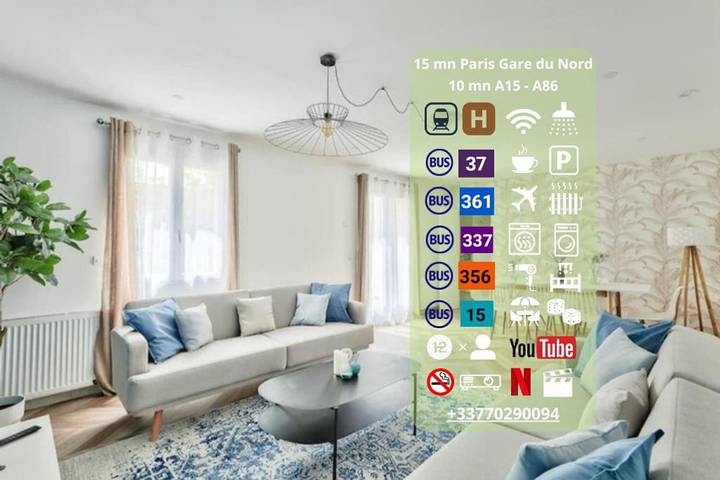 Maison de vacances pour 10 personnes, avec jardin et piscine, animaux acceptés dans Seine-Saint-Denis - 3