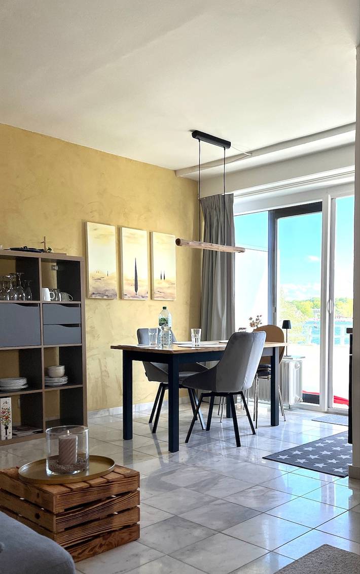 Ferienwohnung für 3 Personen, mit Seeblick und Garten sowie Balkon in Heiligenhafen