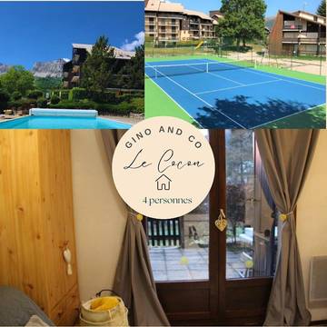 Gîte pour 4 personnes, avec jardin ainsi que piscine et vue à Gresse-en-Vercors