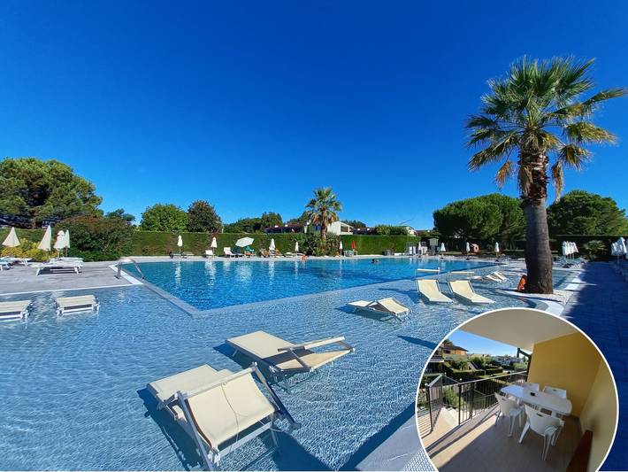 Ferienwohnung für 6 Personen, mit Balkon und Terrasse sowie Garten und Pool in Colà