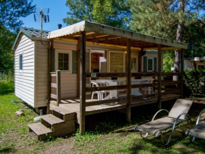 Camping Les Eaux Chaudes - Mobilheim 4 personen - Cabanon Classic 2 Schlafzimmer in Digne-les-Bains, Alpes-de-Haute-Provence