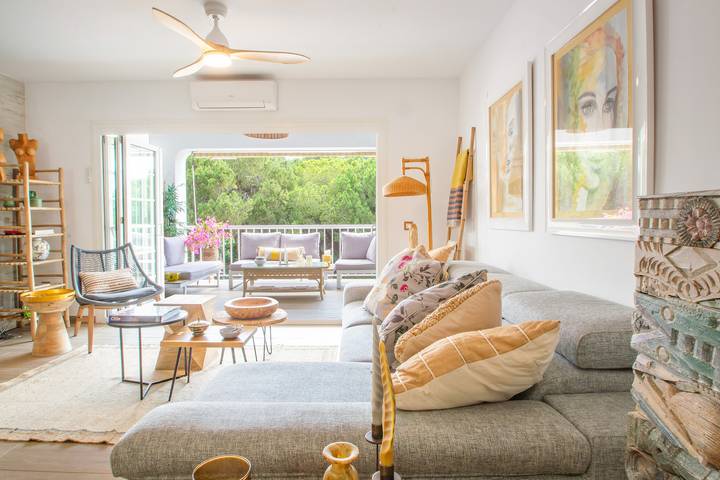 Apartamento para 6 personas, con balcón y jardín en Teulada