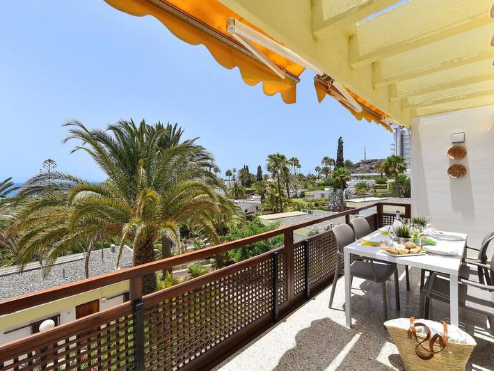 Bungalow für 6 Personen, mit Balkon und Garten in San Agustin