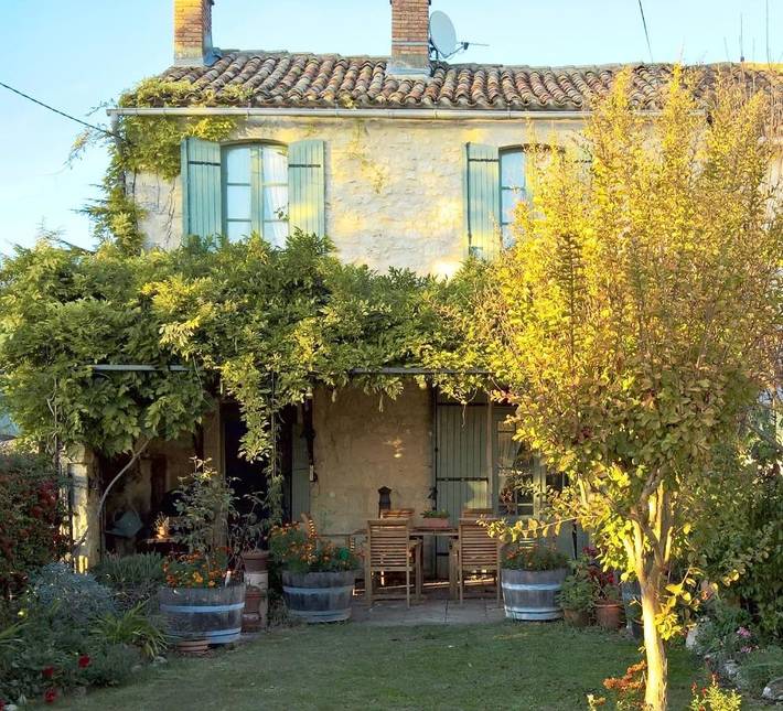 Appartement de vacances pour 2 personnes, avec jardin ainsi que terrasse et vue
