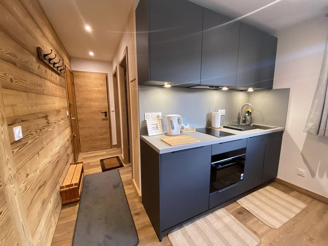 Estudio entero, Estudio 3 pers, Cernix: cerca de pistas, terraza, parking in Cohennoz, Albertville region