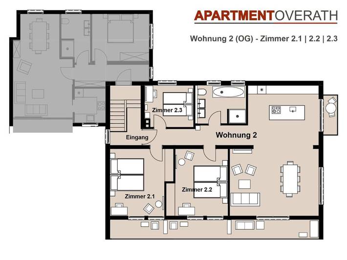 Location de vacances pour 6 personnes, avec vue et jardin à Overath - 2