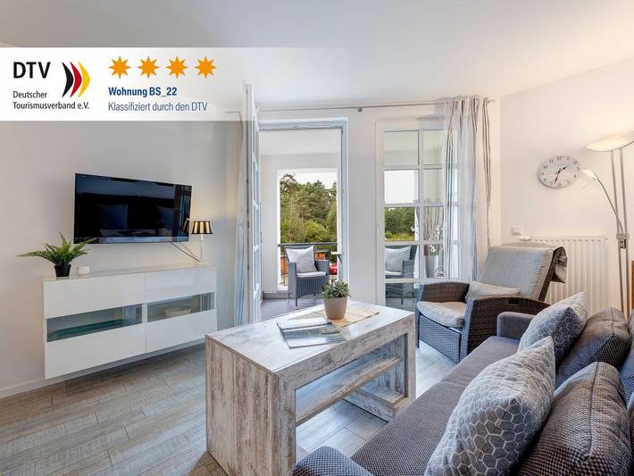 Ferienwohnung für 2 Personen, mit Balkon und Sauna sowie Seeblick am Balmer See