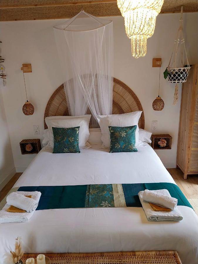 Maison d’hôte pour 2 personnes, avec vue et sauna ainsi que jardin et piscine