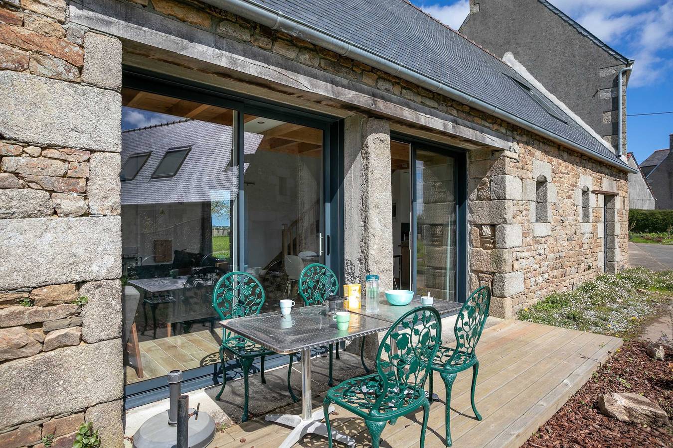 Maison de vacances 'Gite Des Hauts Grève - Proche Mer' avec terrasse , jardin et Wi-Fi in Saint-Michel-en-Grève, Ceinture Dorée
