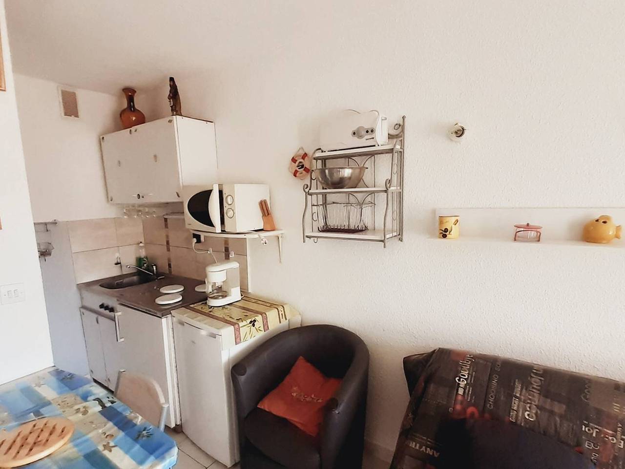 Estudio entero, Estudio con balcón, acceso a piscina y estacionamiento seguro in Le Barcarès, Côte d'Améthyste