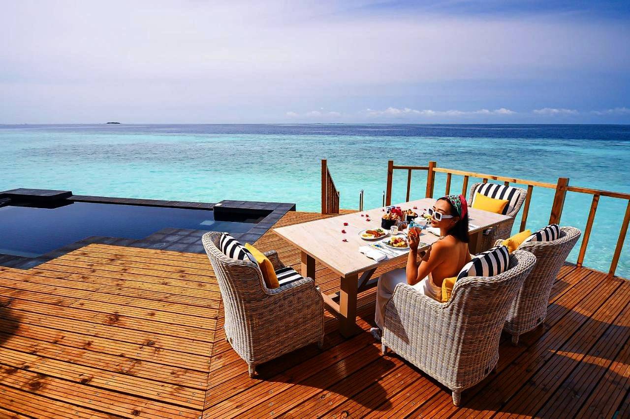 Resort dla 4 osób z ogród in Medhu-Uthuru Province