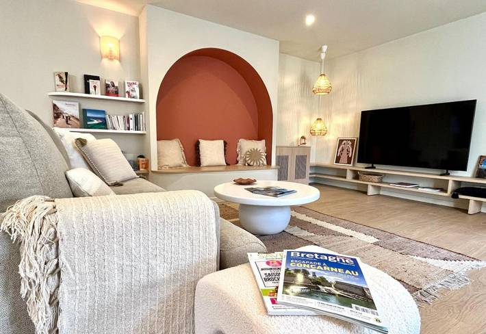 Gîte pour 2 personnes, avec piscine et sauna ainsi que jacuzzi et jardin à Saint-Évarzec - 3