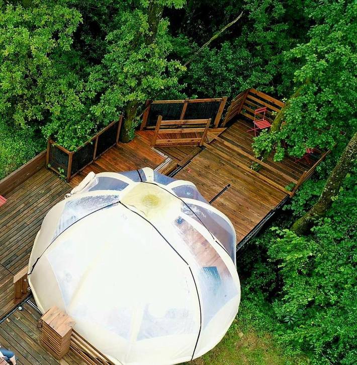 Tente pour 2 personnes, avec terrasse ainsi que jardin et vue dans le Tarn - 4