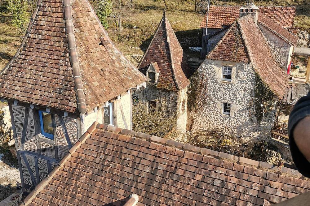 Near Sarlat. Montignac. Eyzies medieval house in the forest of the Château in Campagne, Périgord Noir