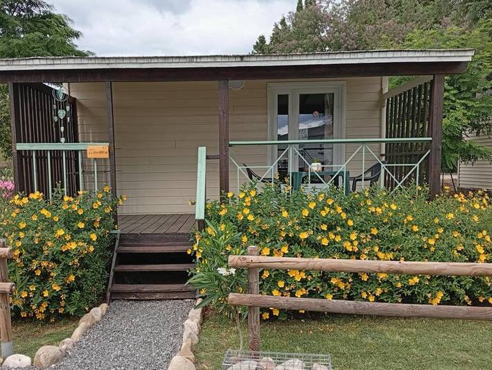 Camping l'Olivier - Chalet 2 personen - Chalet Prestige "Clémentine" 1 slaapkamer Airconditioning in Massillargues-Attuech, Alès en omgeving