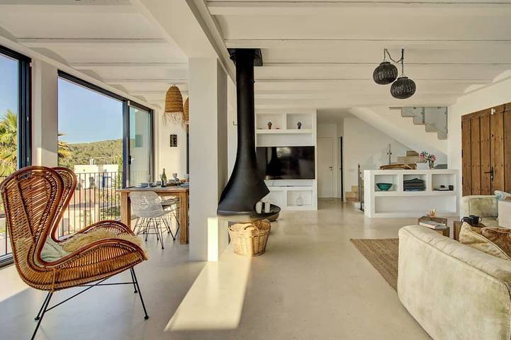 Luxusvilla mit Pool und Meerblick, 5 Minuten zu Fuß zum Strand in Cala Vedella, Sant Josep de sa Talaia