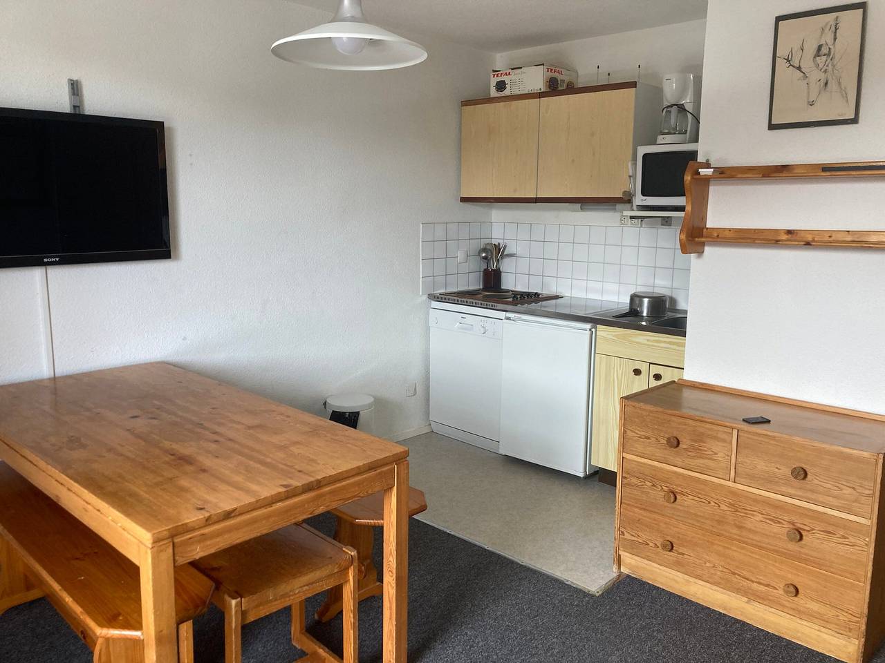 Appartement entier, Appart 2 pièces avec balcon, proche pistes, animaux admis in La Ferrière, Le Pleynet Les Sept Laux