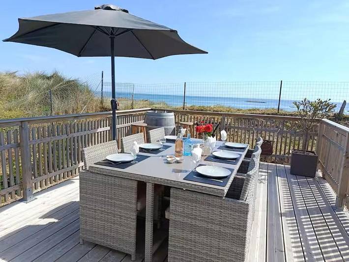 Ferienhaus für 6 Personen, mit Balkon und Terrasse sowie Garten und Ausblick