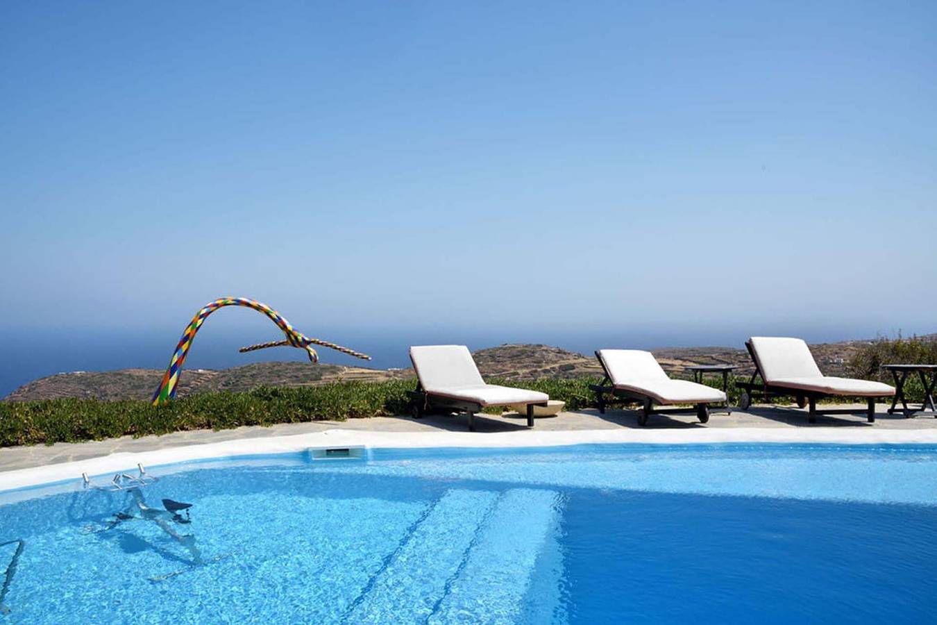 Endearing Sifnos Villa | Villa Grindelwald | 7 Bedrooms | Breathtaking Sea Views | Private Pool with Aqua Gym Equipment | Bbq Facilities | Shaded Outdoor Dining Area | Private Garden | Exambela in Cícladas