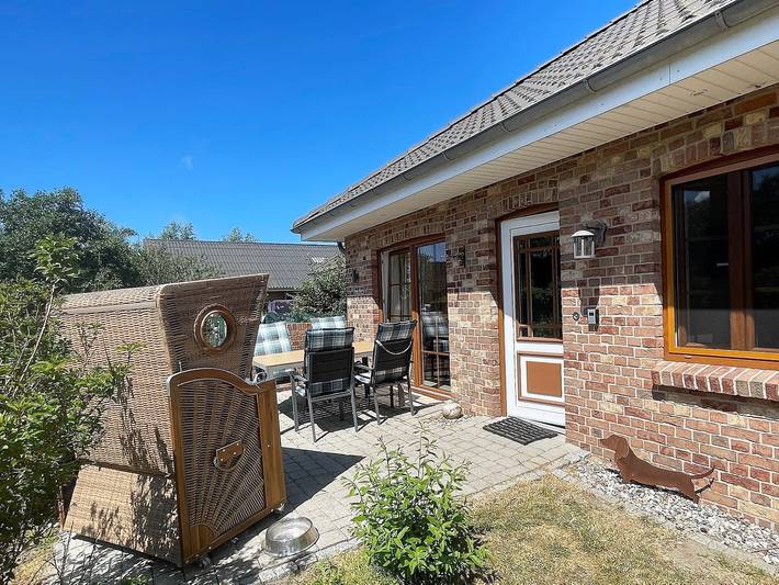 Ferienhaus für 4 Personen, mit Terrasse und Garten sowie Ausblick