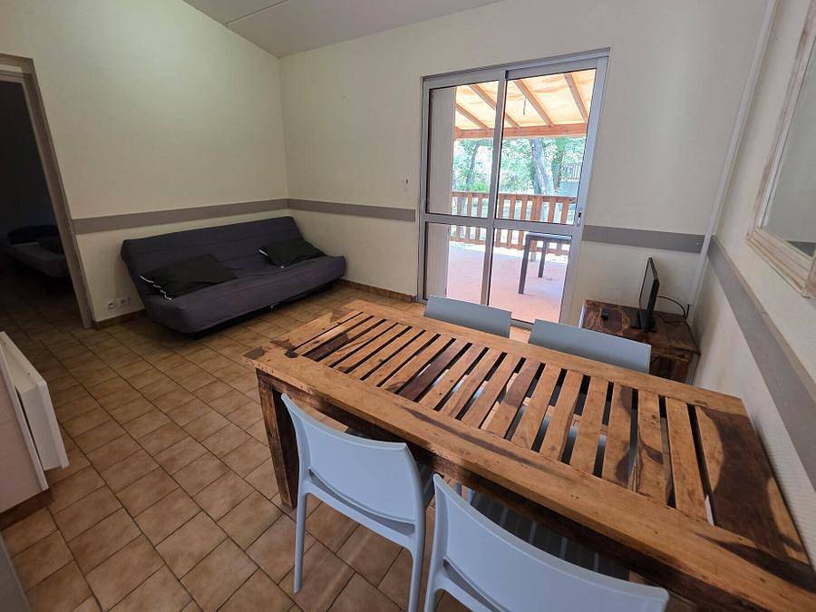 Camping Domaine de Chaussy - Piso 6 personas - Piso | 2 Dormitorios | 4/6 Personas | Terraza elevada | 1 Baño | Aire acondicionado | Tv in Lagorce, Ardèche