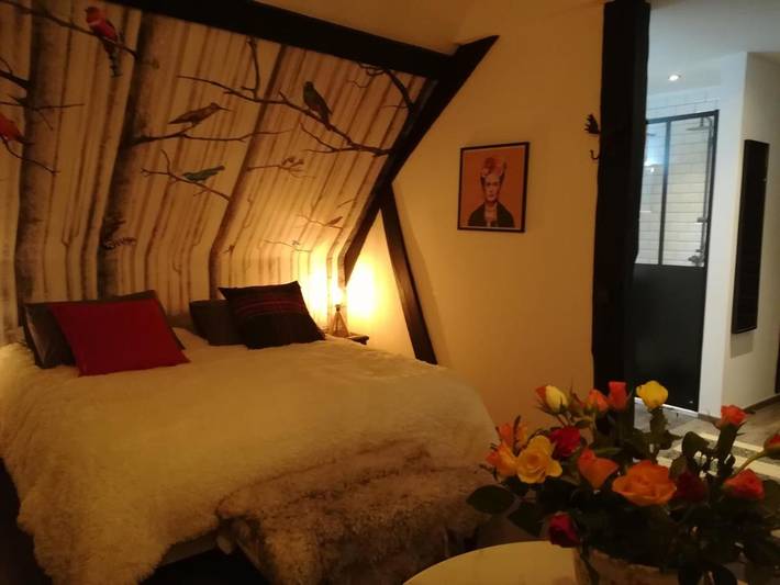 Chambre d’hôte pour 3 personnes, avec Terrasse ainsi que Jardin et Vue