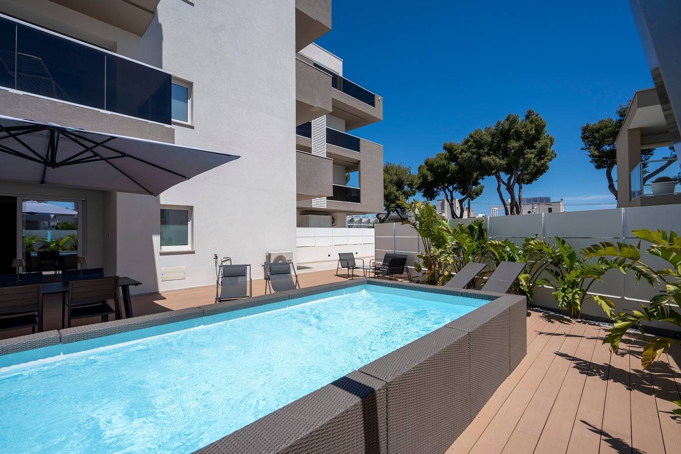 Ferienhaus 'Casa Exuma mit privatem Pool' mit privatem Pool, Wlan und Klimaanlage in Monopoli, Bari Provinz
