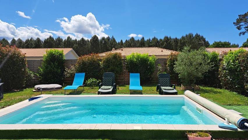 Location de vacances pour 5 personnes, avec jardin ainsi que piscine et terrasse à Linxe - 3